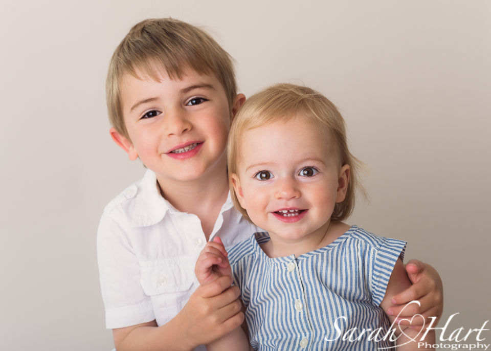 Sibling portraits, Tonbridge Studio, Sarah Hart Photography