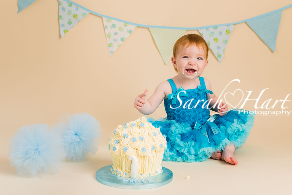 Blue tutu dress, Cake Smash celebration, Sarah Hart Photography, Tonbridge