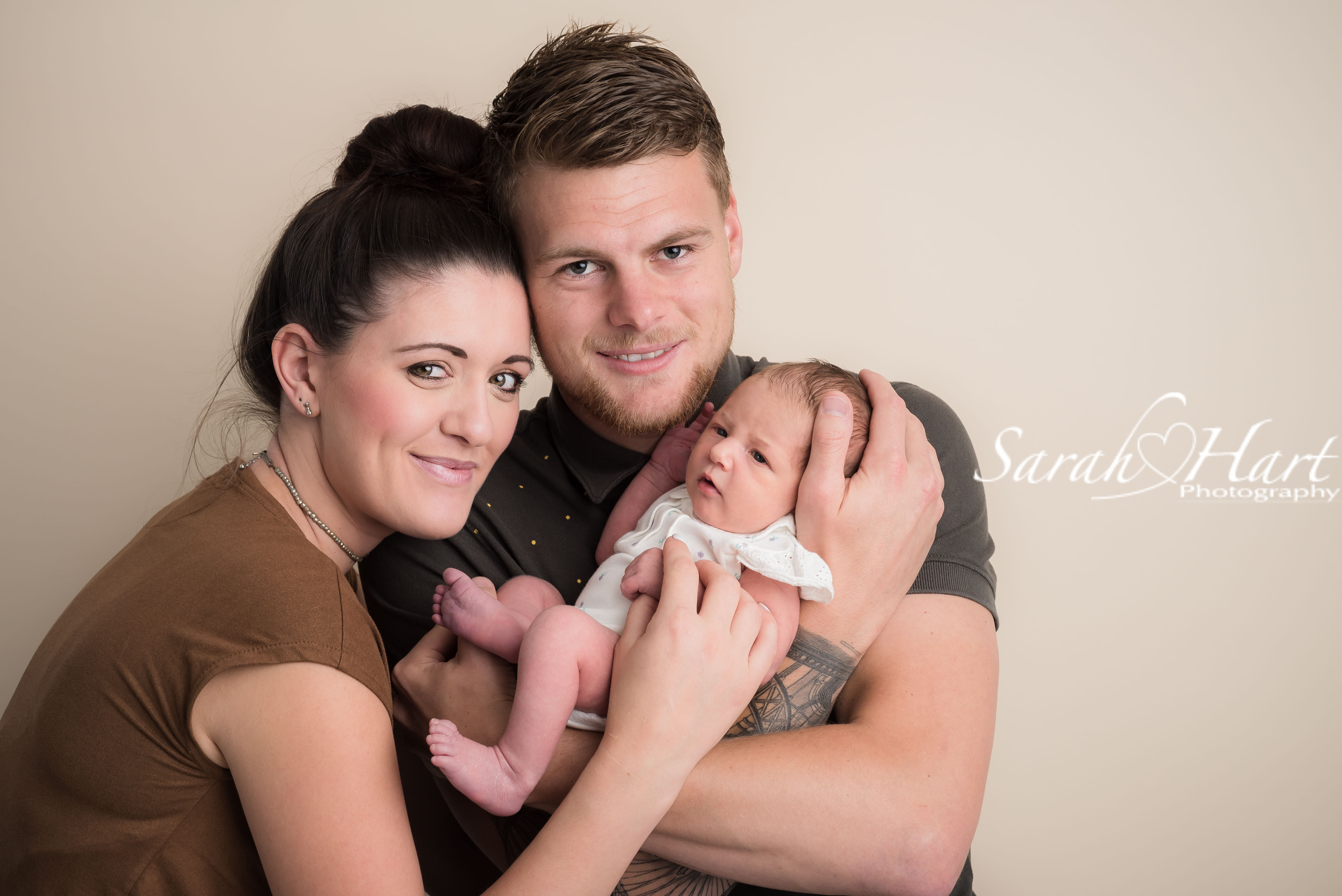 proud parents with newborn, baby photography in Kent
