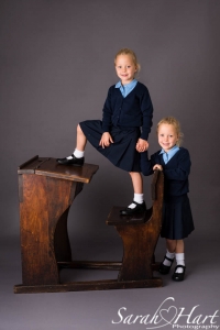 Twins in school uniform, look smart for school, mini sessions by Sarah Hart Photography, Tonbridge