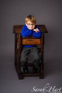 School desk portrait, Images by Sarah Hart Photography, school photographer Kent