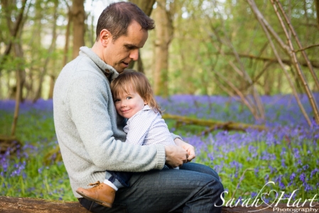 cuddles with dad, Bluebell photography, Kent family photographer
