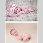 then and now to show development in newborn photography