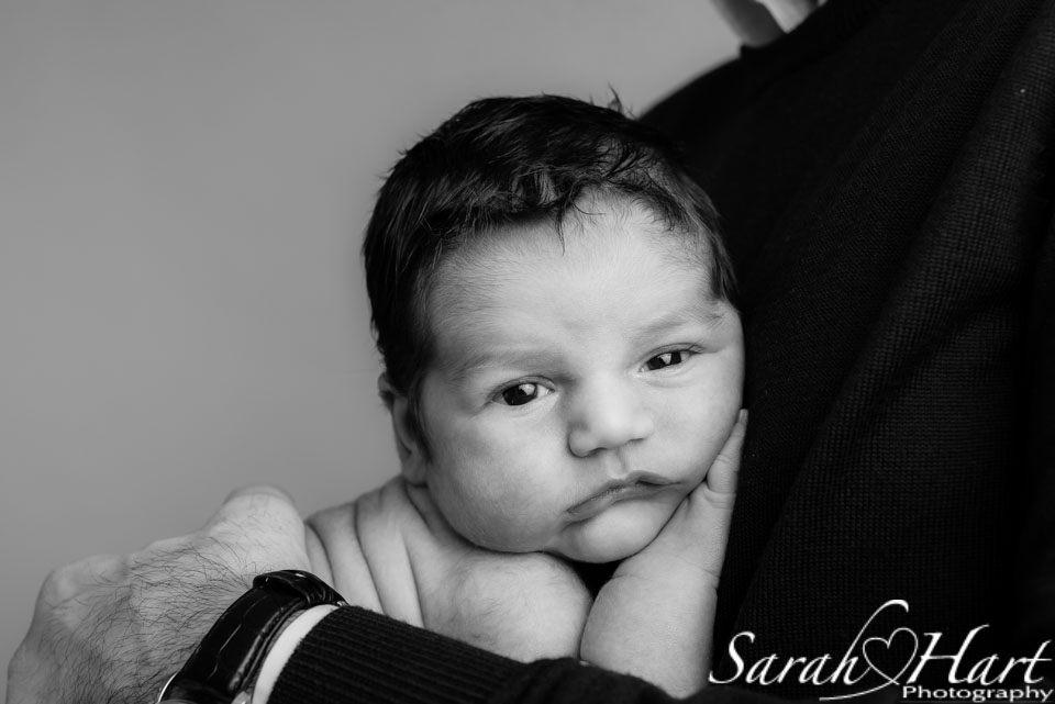 Tonbridge newborn photographer, grumpy newborn face