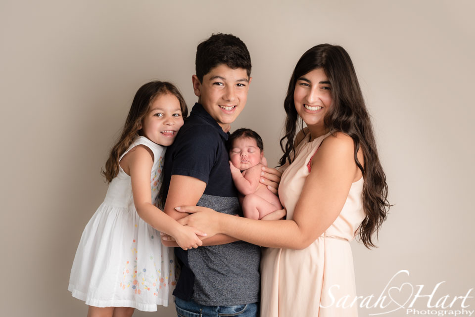 siblings with their newborn, newborn baby photos tonbridge