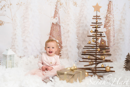 Christmas photo session, gold theme, family photographer edenbridge