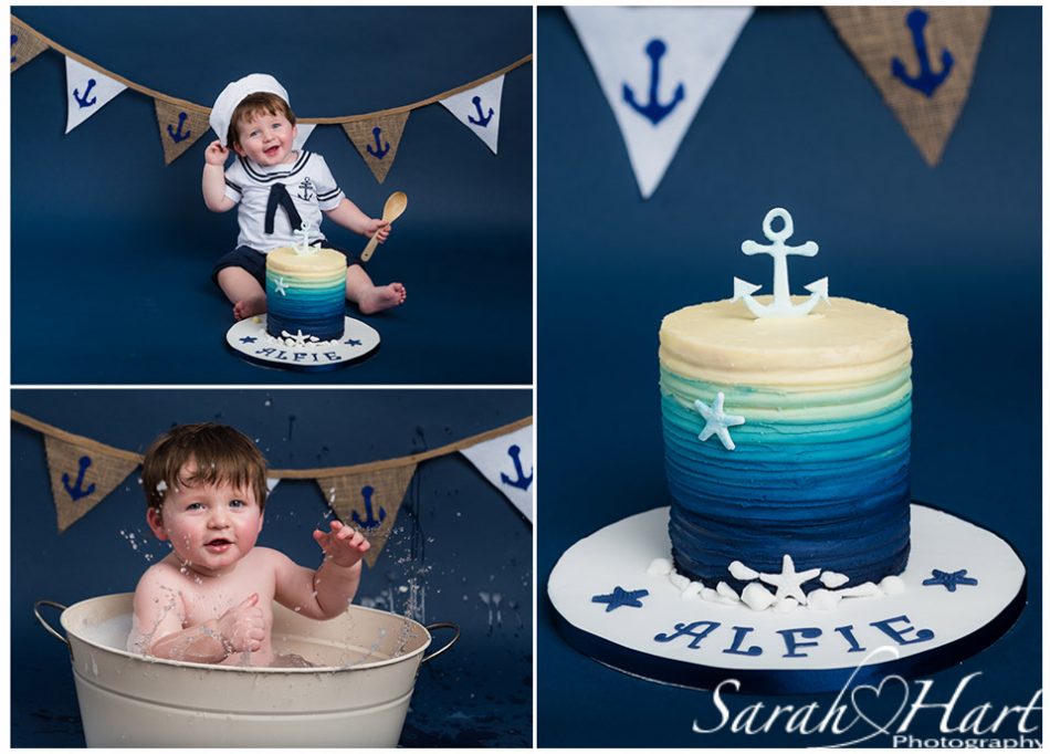 sailor themed cake smash, Southborough Cake Smash