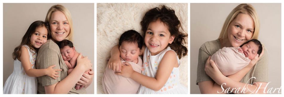 3 images of newborn photography studio based in Tonbridge 
