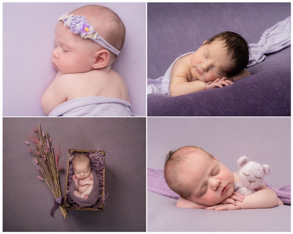 Choosing lilac colours for newborn sessions