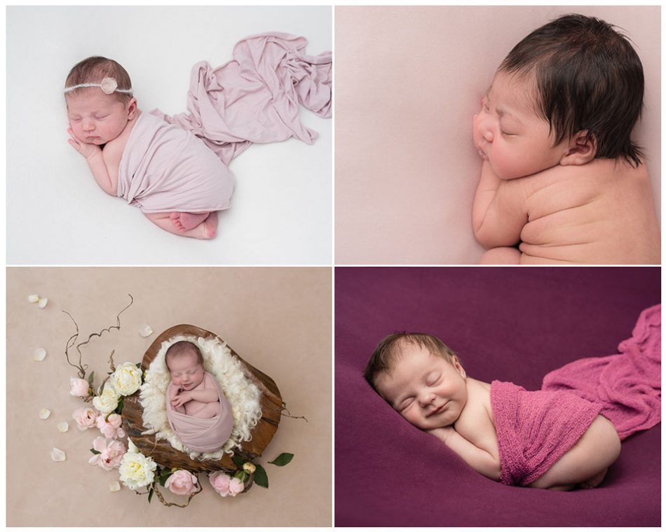 pink tones for newborn baby girl photography